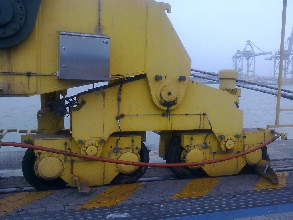 SKF ProFlex automated lubrication system improves container crane efficiency SKF Preflew on carne