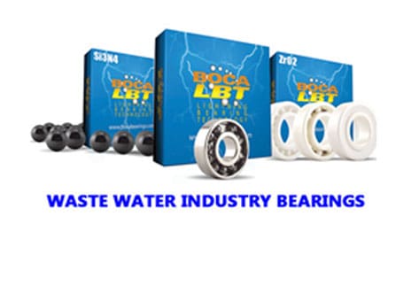 Bearings For Wastewater Management, Water Treatment, and Fluid Handling
