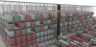 Interroll complements Modular Pallet Conveyor Platform (MPP) with stacker crane and transfer car