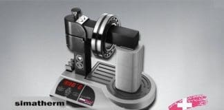 Mounting bearings on shaft with induction heating device