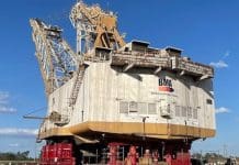 Record-breaking dragline relocation achieved using SPMTs